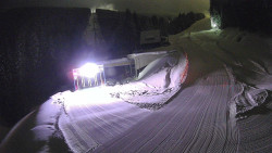 Modrá sjezdovka - dojezd k lanové dráze