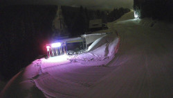 Modrá sjezdovka - dojezd k lanové dráze