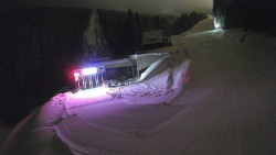 Modrá sjezdovka - dojezd k lanové dráze