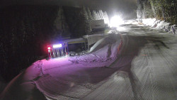 Modrá sjezdovka - dojezd k lanové dráze