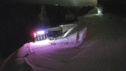 Modrá sjezdovka - dojezd k lanové dráze