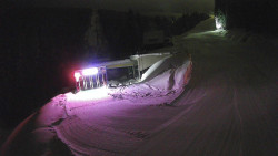 Modrá sjezdovka - dojezd k lanové dráze