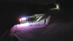 Modrá sjezdovka - dojezd k lanové dráze