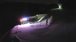 Modrá sjezdovka - dojezd k lanové dráze