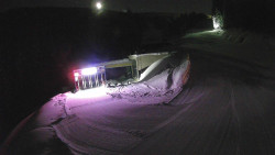 Modrá sjezdovka - dojezd k lanové dráze