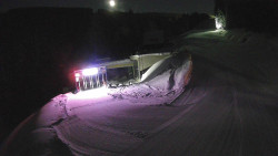 Modrá sjezdovka - dojezd k lanové dráze