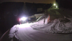 Modrá sjezdovka - dojezd k lanové dráze