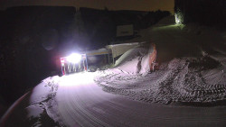 Modrá sjezdovka - dojezd k lanové dráze