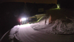 Modrá sjezdovka - dojezd k lanové dráze