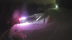 Modrá sjezdovka - dojezd k lanové dráze