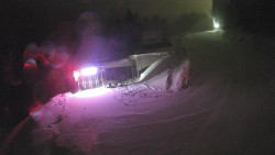 Modrá sjezdovka - dojezd k lanové dráze