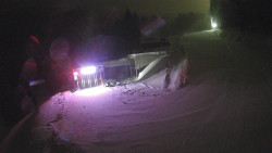 Modrá sjezdovka - dojezd k lanové dráze