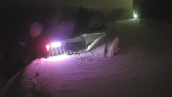 Modrá sjezdovka - dojezd k lanové dráze