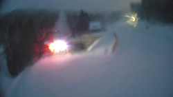 Modrá sjezdovka - dojezd k lanové dráze