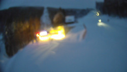 Modrá sjezdovka - dojezd k lanové dráze