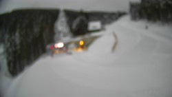 Modrá sjezdovka - dojezd k lanové dráze