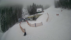 Modrá sjezdovka - dojezd k lanové dráze