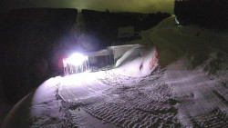 Modrá sjezdovka - dojezd k lanové dráze