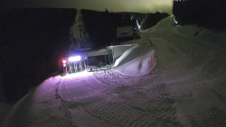 Modrá sjezdovka - dojezd k lanové dráze