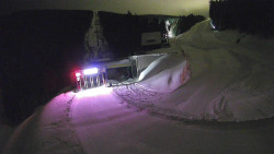 Modrá sjezdovka - dojezd k lanové dráze