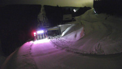 Modrá sjezdovka - dojezd k lanové dráze