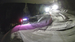 Modrá sjezdovka - dojezd k lanové dráze