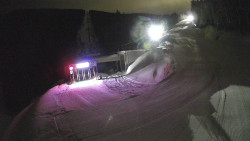 Modrá sjezdovka - dojezd k lanové dráze