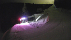 Modrá sjezdovka - dojezd k lanové dráze