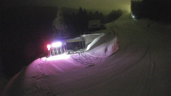 Modrá sjezdovka - dojezd k lanové dráze