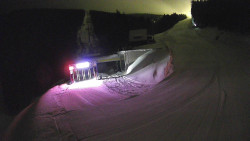 Modrá sjezdovka - dojezd k lanové dráze