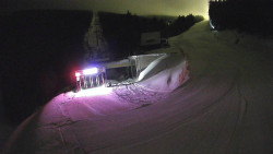 Modrá sjezdovka - dojezd k lanové dráze