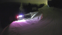 Modrá sjezdovka - dojezd k lanové dráze