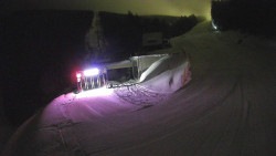 Modrá sjezdovka - dojezd k lanové dráze