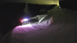 Modrá sjezdovka - dojezd k lanové dráze