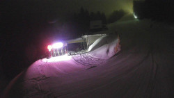 Modrá sjezdovka - dojezd k lanové dráze