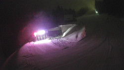 Modrá sjezdovka - dojezd k lanové dráze