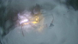 Modrá sjezdovka - dojezd k lanové dráze