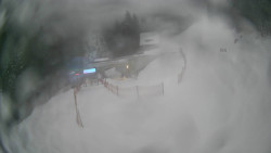 Modrá sjezdovka - dojezd k lanové dráze