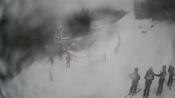 Modrá sjezdovka - dojezd k lanové dráze