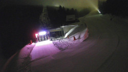 Modrá sjezdovka - dojezd k lanové dráze