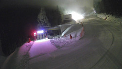 Modrá sjezdovka - dojezd k lanové dráze