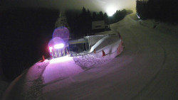 Modrá sjezdovka - dojezd k lanové dráze