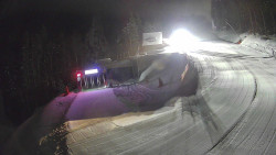 Modrá sjezdovka - dojezd k lanové dráze