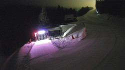 Modrá sjezdovka - dojezd k lanové dráze