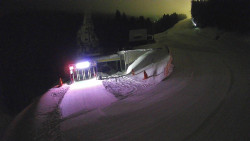 Modrá sjezdovka - dojezd k lanové dráze