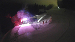 Modrá sjezdovka - dojezd k lanové dráze