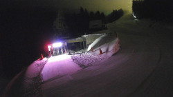 Modrá sjezdovka - dojezd k lanové dráze