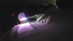 Modrá sjezdovka - dojezd k lanové dráze