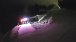 Modrá sjezdovka - dojezd k lanové dráze