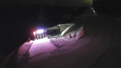 Modrá sjezdovka - dojezd k lanové dráze